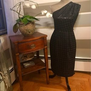 Maggy London black blue dress